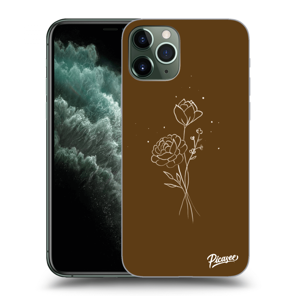 Picasee ULTIMATE CASE Apple iPhone 11 Pro - készülékre - Brown flowers
