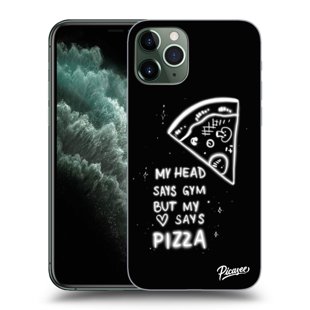Picasee fekete szilikon tok az alábbi mobiltelefonokra Apple iPhone 11 Pro - Pizza