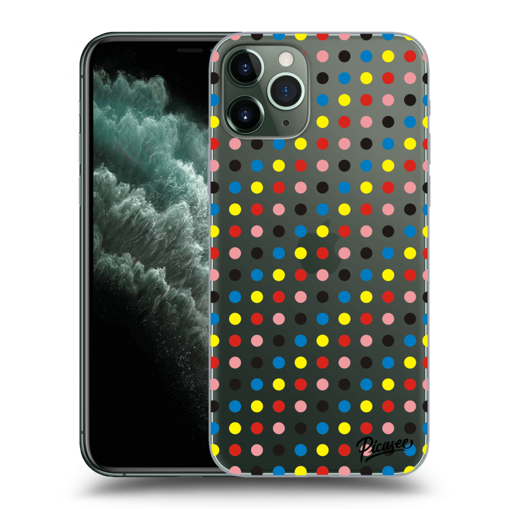 Picasee átlátszó szilikon tok az alábbi mobiltelefonokra Apple iPhone 11 Pro - Colorful dots