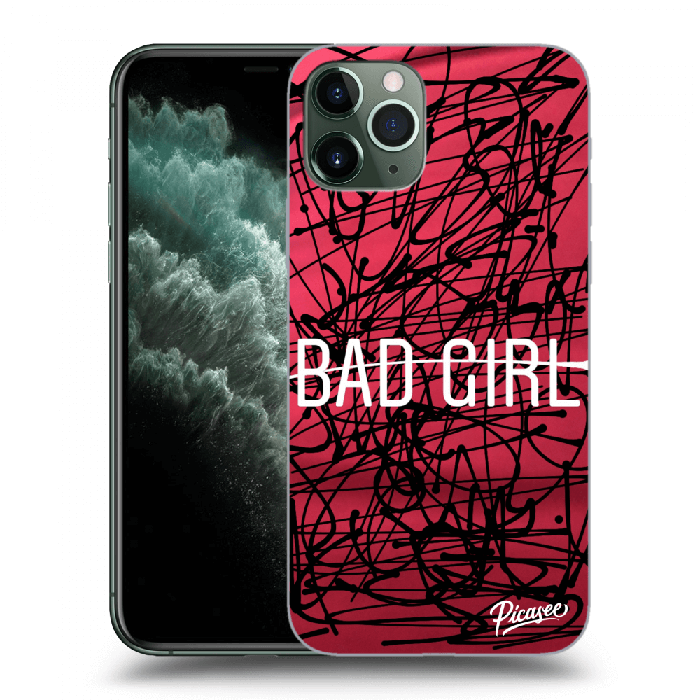 Picasee fekete szilikon tok az alábbi mobiltelefonokra Apple iPhone 11 Pro - Bad girl