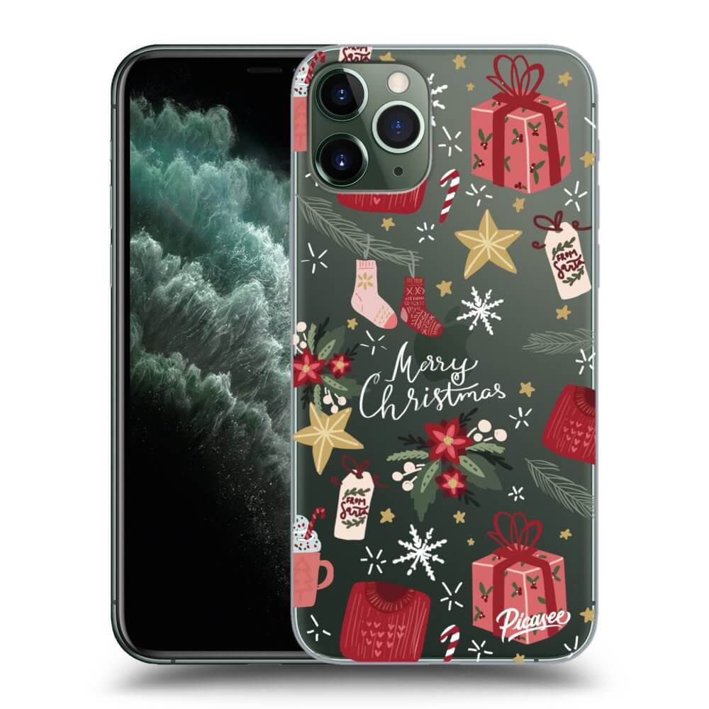 Picasee átlátszó szilikon tok az alábbi mobiltelefonokra Apple iPhone 11 Pro - Christmas