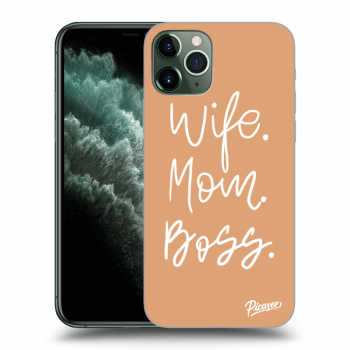 Picasee átlátszó szilikon tok az alábbi mobiltelefonokra Apple iPhone 11 Pro - Boss Mama