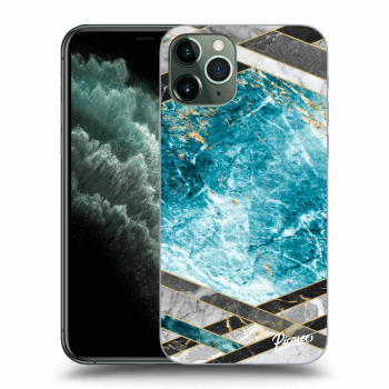 Picasee átlátszó szilikon tok az alábbi mobiltelefonokra Apple iPhone 11 Pro - Blue geometry