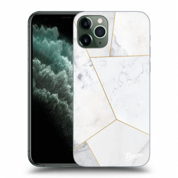 Picasee átlátszó szilikon tok az alábbi mobiltelefonokra Apple iPhone 11 Pro - White tile