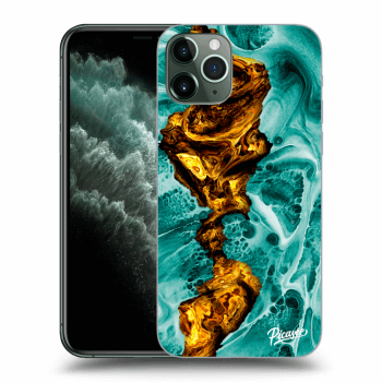 Picasee átlátszó szilikon tok az alábbi mobiltelefonokra Apple iPhone 11 Pro - Goldsky