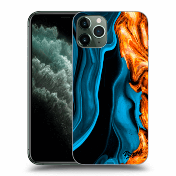 Picasee átlátszó szilikon tok az alábbi mobiltelefonokra Apple iPhone 11 Pro - Gold blue