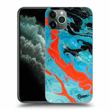 Picasee átlátszó szilikon tok az alábbi mobiltelefonokra Apple iPhone 11 Pro - Blue Magma