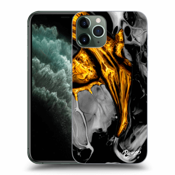 Picasee átlátszó szilikon tok az alábbi mobiltelefonokra Apple iPhone 11 Pro - Black Gold