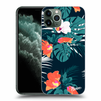 Picasee átlátszó szilikon tok az alábbi mobiltelefonokra Apple iPhone 11 Pro - Monstera Color