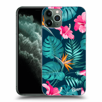 Picasee átlátszó szilikon tok az alábbi mobiltelefonokra Apple iPhone 11 Pro - Pink Monstera