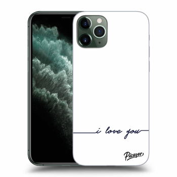 Picasee átlátszó szilikon tok az alábbi mobiltelefonokra Apple iPhone 11 Pro - I love you
