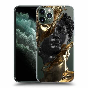 Picasee átlátszó szilikon tok az alábbi mobiltelefonokra Apple iPhone 11 Pro - Gold - Black