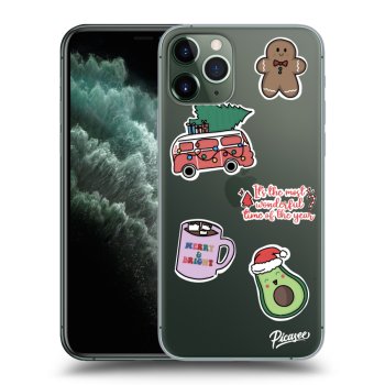 Picasee átlátszó szilikon tok az alábbi mobiltelefonokra Apple iPhone 11 Pro - Christmas Stickers