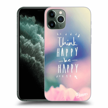 Picasee átlátszó szilikon tok az alábbi mobiltelefonokra Apple iPhone 11 Pro - Think happy be happy