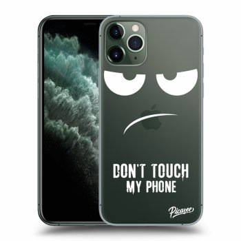 Picasee átlátszó szilikon tok az alábbi mobiltelefonokra Apple iPhone 11 Pro - Don't Touch My Phone