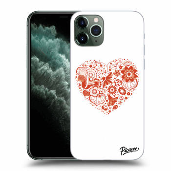 Picasee fekete szilikon tok az alábbi mobiltelefonokra Apple iPhone 11 Pro - Big heart
