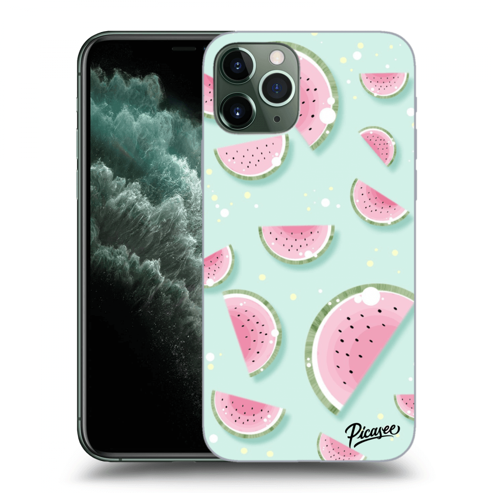 Picasee fekete szilikon tok az alábbi mobiltelefonokra Apple iPhone 11 Pro - Watermelon 2