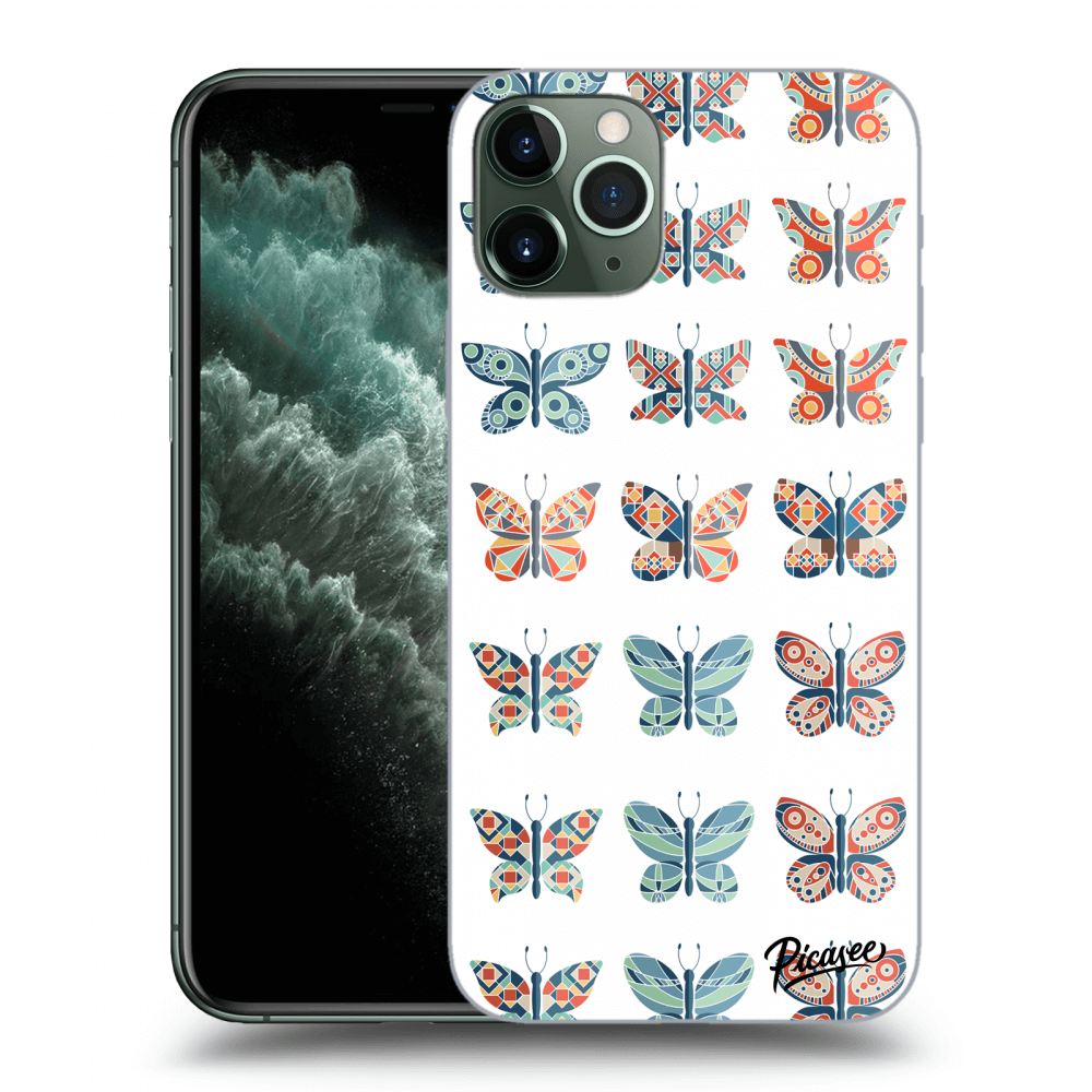Picasee átlátszó szilikon tok az alábbi mobiltelefonokra Apple iPhone 11 Pro - Butterflies