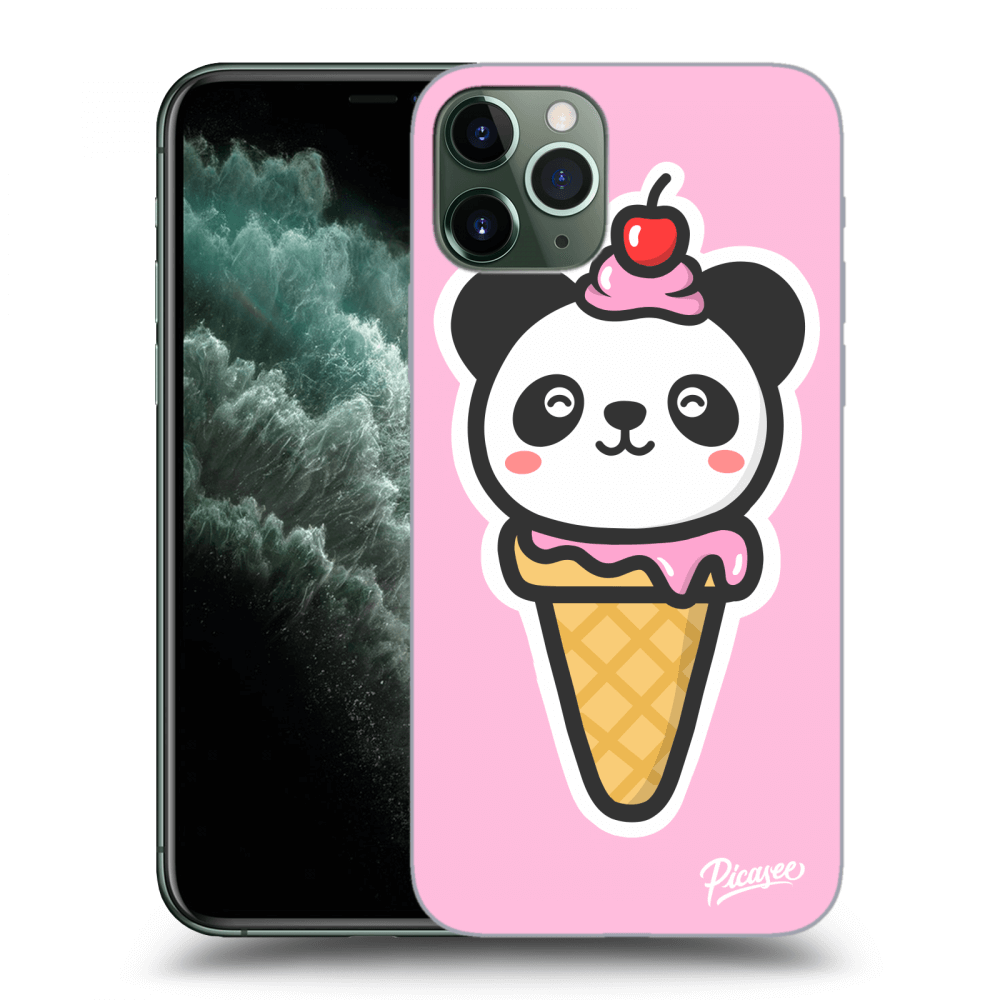 Picasee átlátszó szilikon tok az alábbi mobiltelefonokra Apple iPhone 11 Pro - Ice Cream Panda