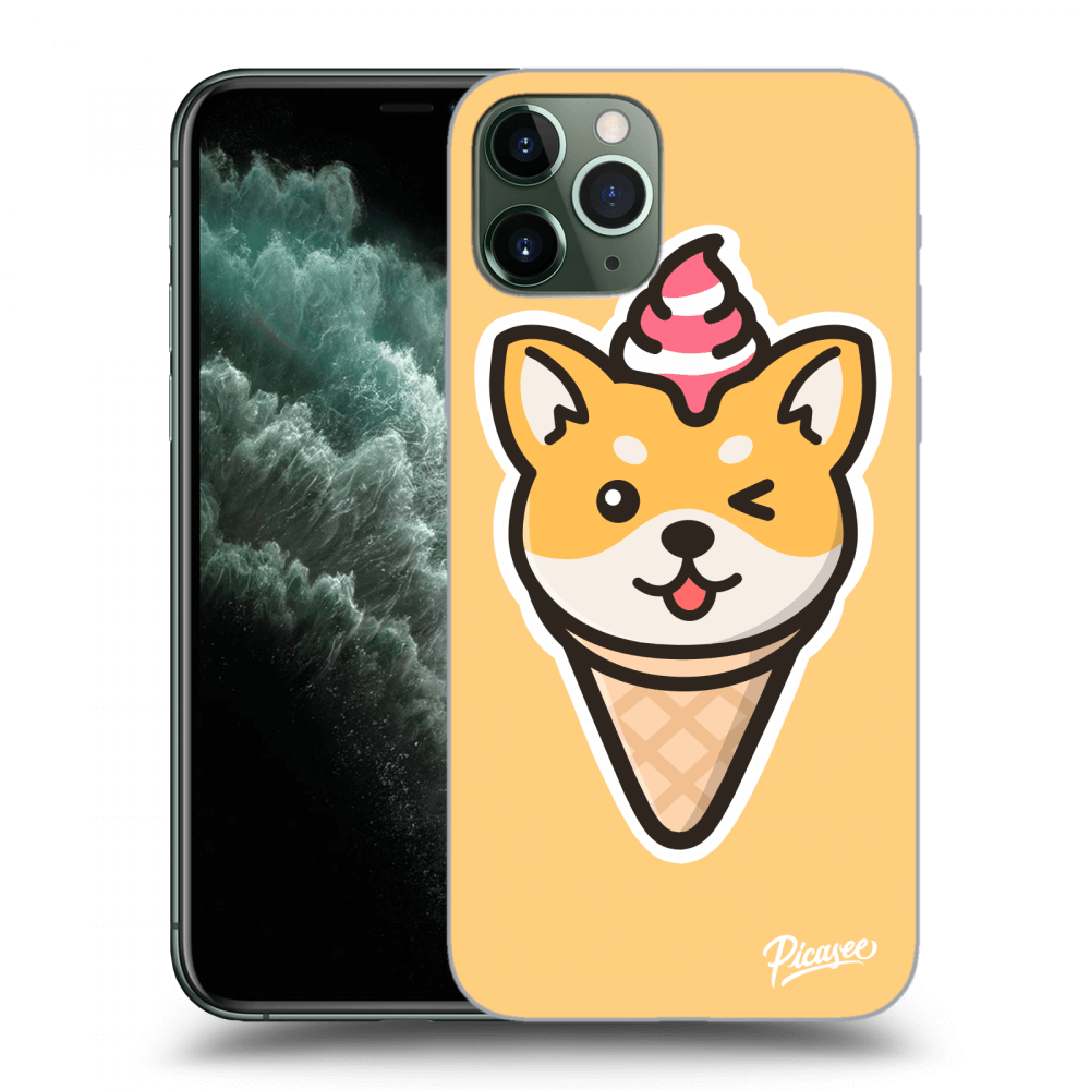Picasee átlátszó szilikon tok az alábbi mobiltelefonokra Apple iPhone 11 Pro - Ice Cream Shiba
