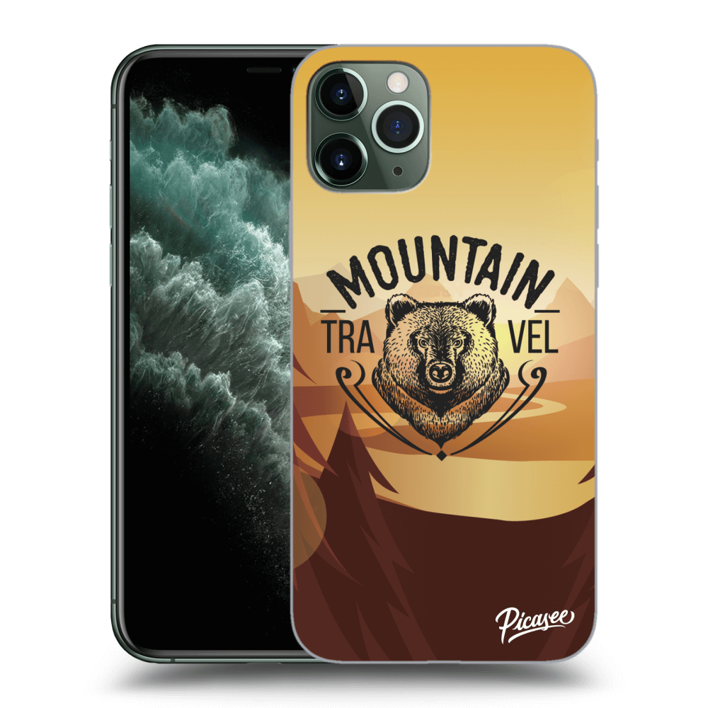 Picasee átlátszó szilikon tok az alábbi mobiltelefonokra Apple iPhone 11 Pro - Mountain bear