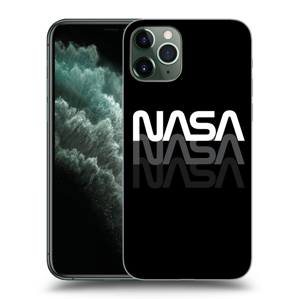 Picasee fekete szilikon tok az alábbi mobiltelefonokra Apple iPhone 11 Pro Max - NASA Triple