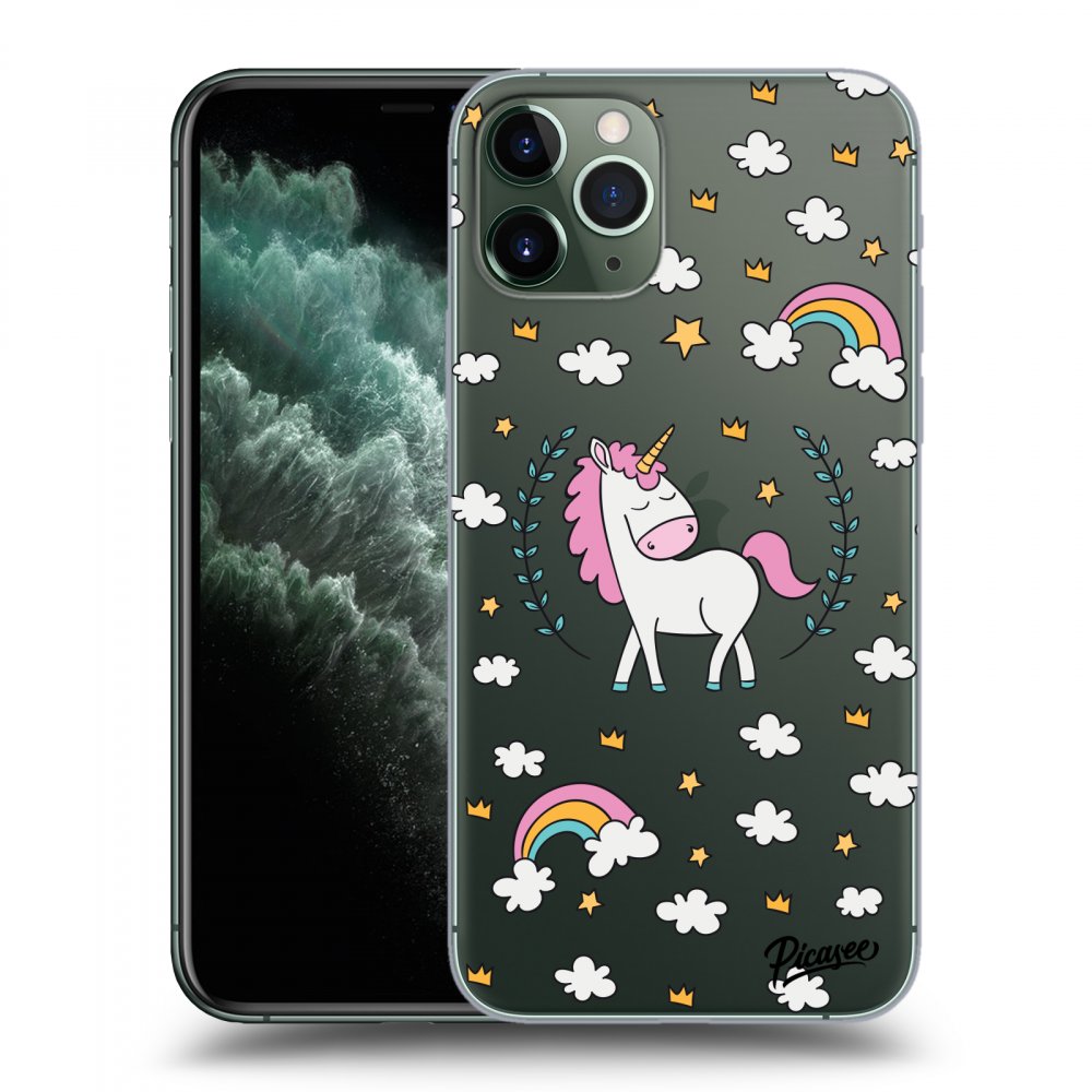 Picasee átlátszó szilikon tok az alábbi mobiltelefonokra Apple iPhone 11 Pro Max - Unicorn star heaven
