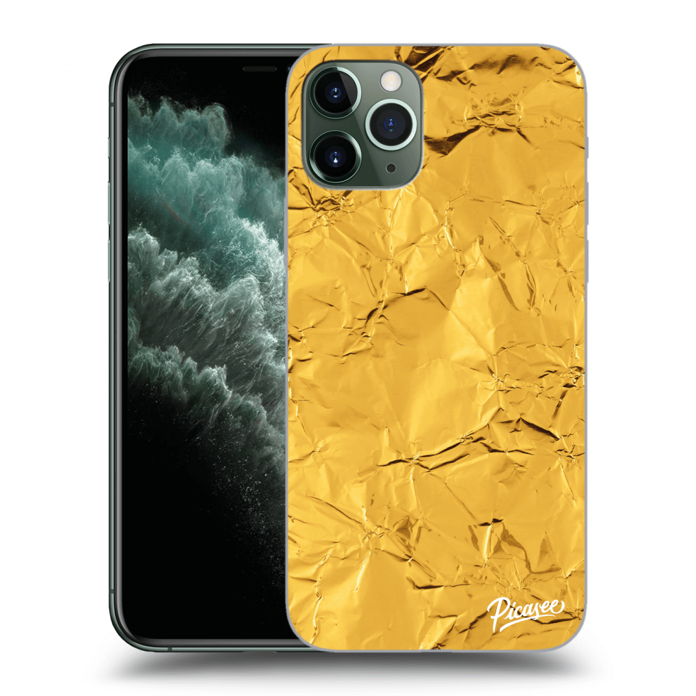 Picasee átlátszó szilikon tok az alábbi mobiltelefonokra Apple iPhone 11 Pro Max - Gold