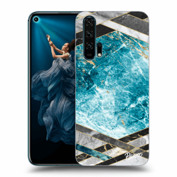 Szilikon tok erre a típusra Honor 20 Pro - Blue geometry