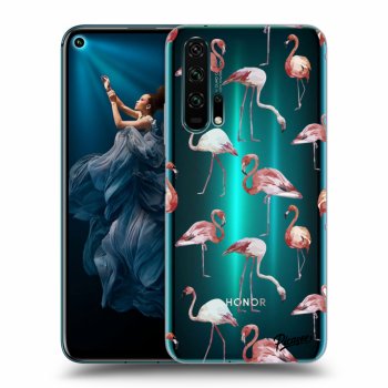 Picasee átlátszó szilikon tok az alábbi mobiltelefonokra Honor 20 Pro - Flamingos