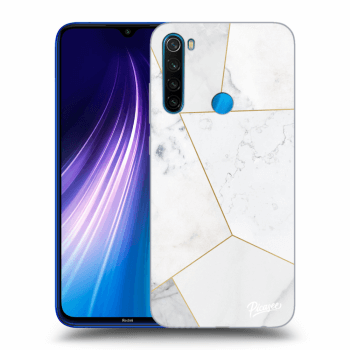 Szilikon tok erre a típusra Xiaomi Redmi Note 8 - White tile