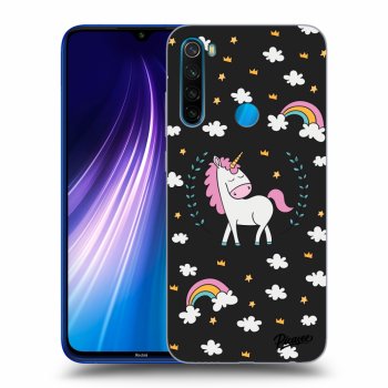Picasee fekete szilikon tok az alábbi mobiltelefonokra Xiaomi Redmi Note 8 - Unicorn star heaven