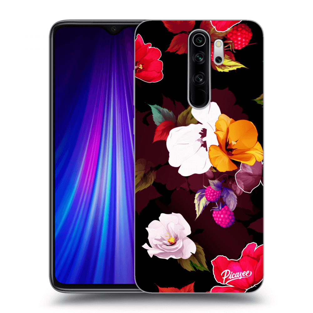 Picasee átlátszó szilikon tok az alábbi mobiltelefonokra Xiaomi Redmi Note 8 Pro - Flowers and Berries