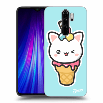 Picasee fekete szilikon tok az alábbi mobiltelefonokra Xiaomi Redmi Note 8 Pro - Ice Cream Cat