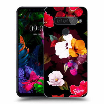 Picasee átlátszó szilikon tok az alábbi mobiltelefonokra LG G8s ThinQ - Flowers and Berries