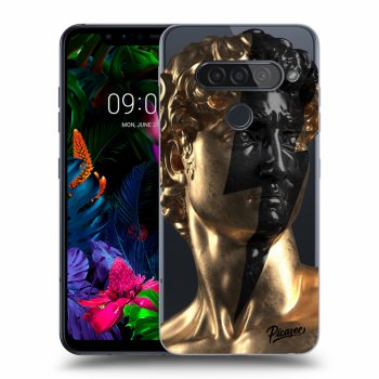 Picasee átlátszó szilikon tok az alábbi mobiltelefonokra LG G8s ThinQ - Wildfire - Gold
