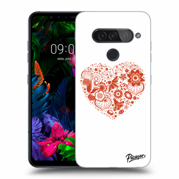 Picasee átlátszó szilikon tok az alábbi mobiltelefonokra LG G8s ThinQ - Big heart
