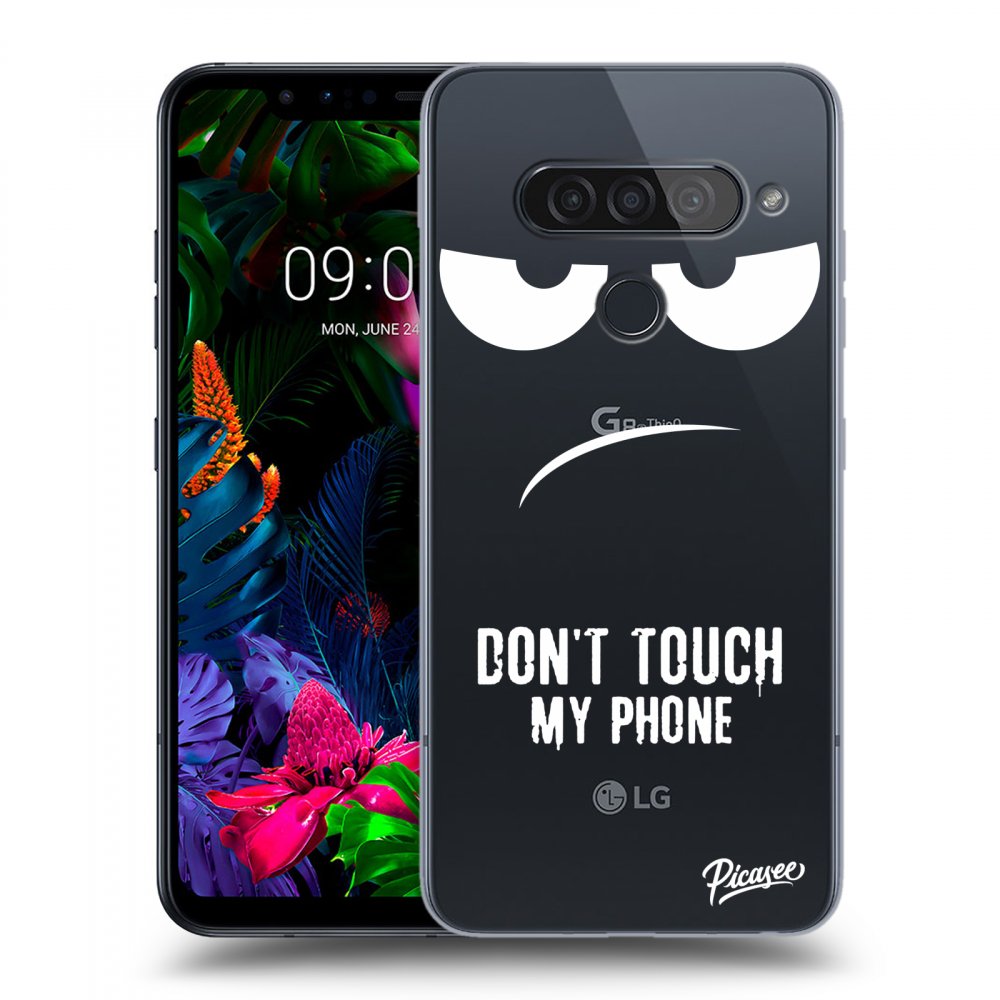 Picasee átlátszó szilikon tok az alábbi mobiltelefonokra LG G8s ThinQ - Don't Touch My Phone