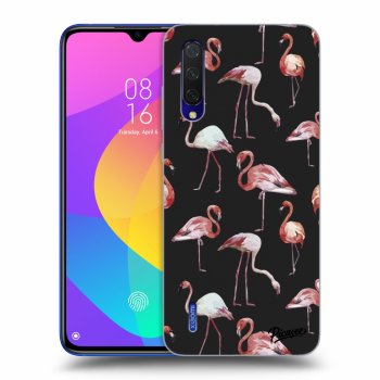 Picasee fekete szilikon tok az alábbi mobiltelefonokra Xiaomi Mi 9 Lite - Flamingos