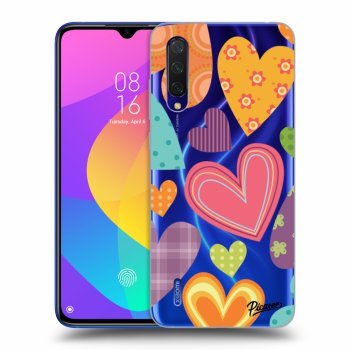 Picasee átlátszó szilikon tok az alábbi mobiltelefonokra Xiaomi Mi 9 Lite - Colored heart