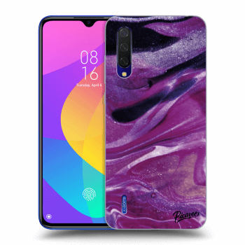 Picasee átlátszó szilikon tok az alábbi mobiltelefonokra Xiaomi Mi 9 Lite - Purple glitter