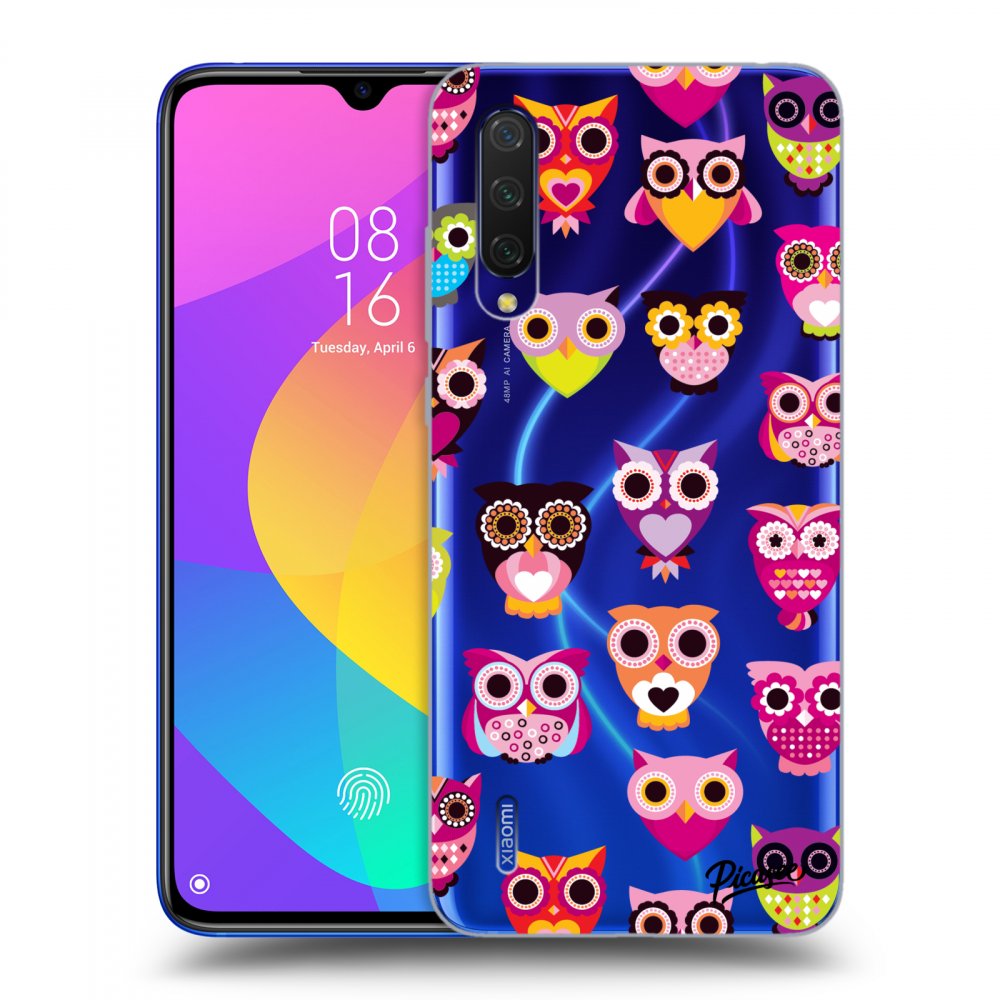 Picasee átlátszó szilikon tok az alábbi mobiltelefonokra Xiaomi Mi 9 Lite - Owls