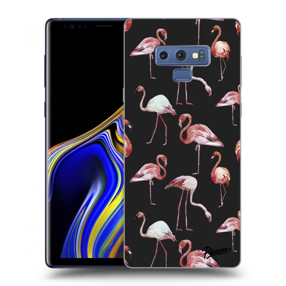 Picasee fekete szilikon tok az alábbi mobiltelefonokra Samsung Galaxy Note 9 N960F - Flamingos