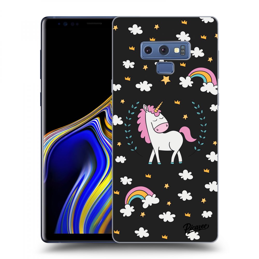 Picasee fekete szilikon tok az alábbi mobiltelefonokra Samsung Galaxy Note 9 N960F - Unicorn star heaven