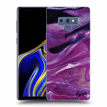 Picasee fekete szilikon tok az alábbi mobiltelefonokra Samsung Galaxy Note 9 N960F - Purple glitter