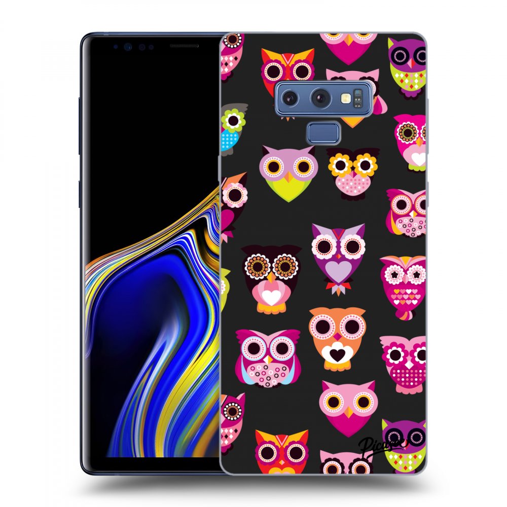 Picasee fekete szilikon tok az alábbi mobiltelefonokra Samsung Galaxy Note 9 N960F - Owls