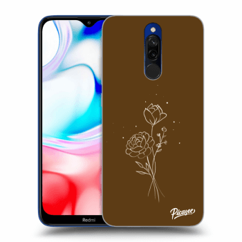 Tok az alábbi mobiltelefonokra Xiaomi Redmi 8 - Brown flowers