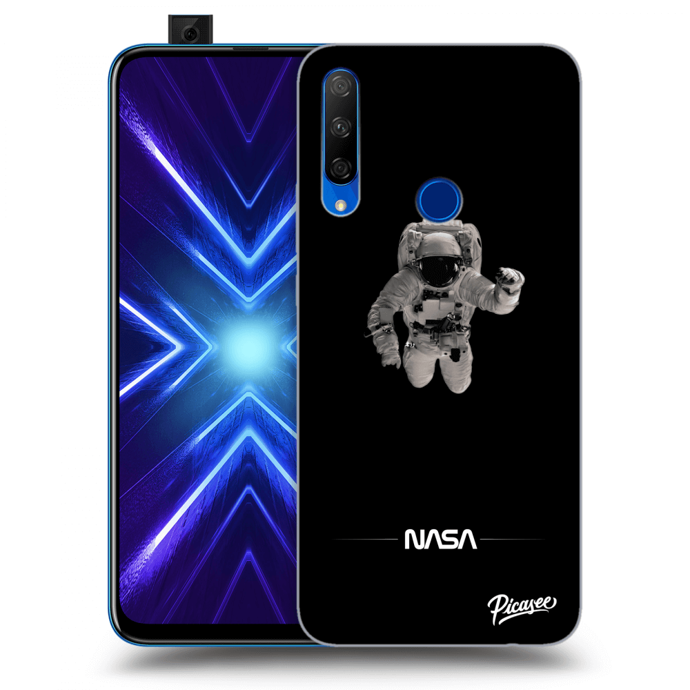 Picasee fekete szilikon tok az alábbi mobiltelefonokra Honor 9X - Astronaut Minimal