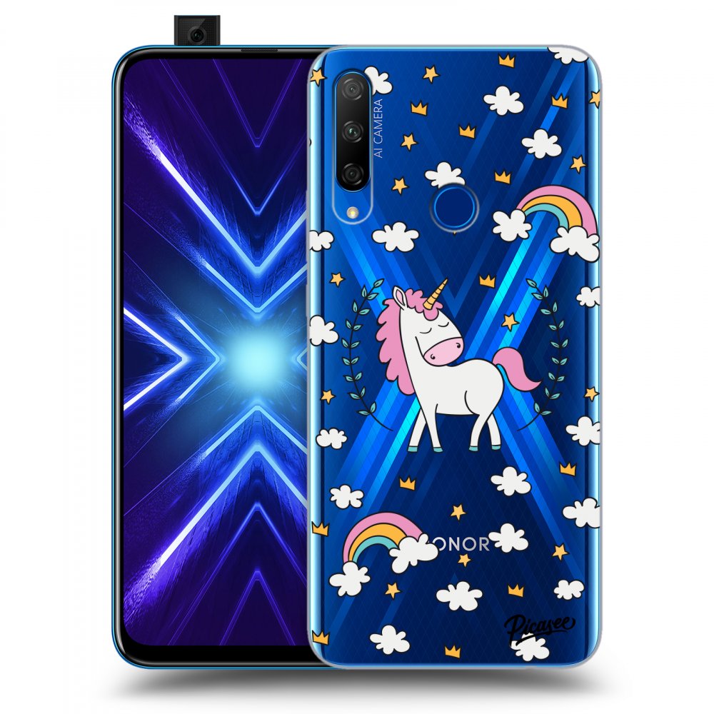 Picasee átlátszó szilikon tok az alábbi mobiltelefonokra Honor 9X - Unicorn star heaven