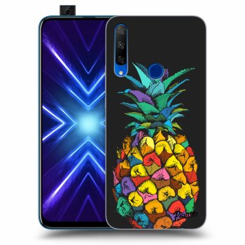 Picasee fekete szilikon tok az alábbi mobiltelefonokra Honor 9X - Pineapple